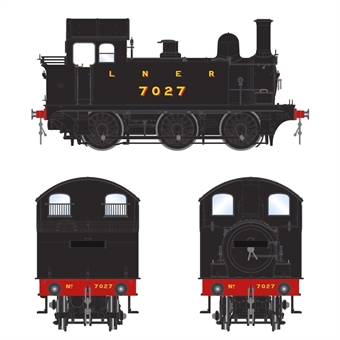 Class J68 0-6-0T 'Buckjumper' 7027 in LNER black - digital sound fitted - exclusive to Accurascale