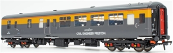 Mk2C BSO brake second open 'Staff & Tool Coach' in Civil Engineers 'Dutch' grey & yellow - 'Intercity Civil Engineer Preston' - exclusive to Accurascale