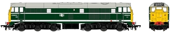 Class 31 5803 in BR green with full yellow ends