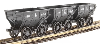 4 wheel Chaldron open wagons in Londonderry Colleries livery - circa 1960s - pack of 3