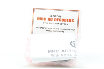 8 Pin 2-function 1A DCC decoder - Pack of 3