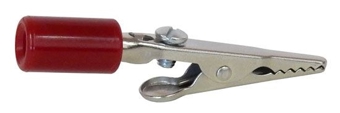 Alligator Clip with Red Plastic Handle
