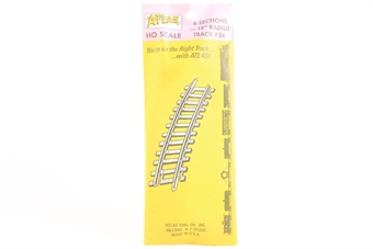 18" Radius Curved Track - Pack of 4