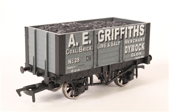 9 plank coal wagon with load "A.E. Griffiths"