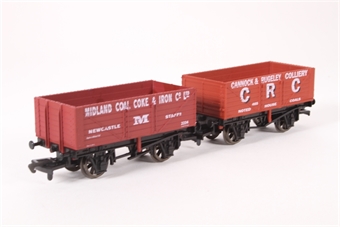 2 pack of Wagons 'Cannock and Rugeley Colliery' and 'Midland Coke and Iron' Exclusive to the Tutbury Jinny model shop