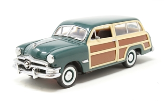 1949 Ford station wagon in dark green