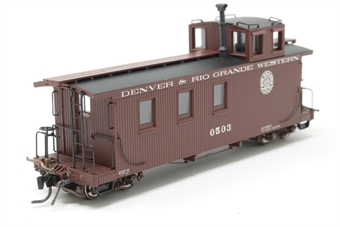 Long Caboose 'Moffat Tunnel Herald' #0503 of the Denver & Rio Grande Western Railroad