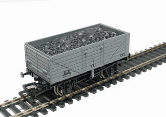 7 plank open coal wagon in BR grey (with load)