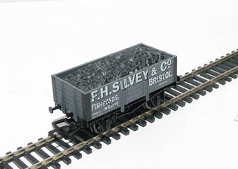 7-plank open coal wagon in grey - F.H. Silvey & Co, Fishponds, Bristol - No. 205
