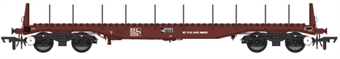 BBA steel carrier in BR bauxite - weathered - 910236 - Exclusive to Rails of Sheffield