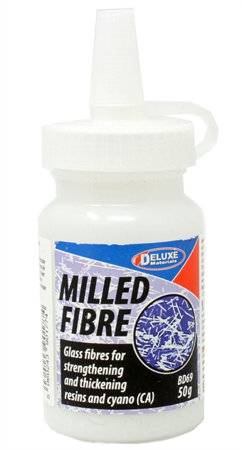 Milled glass fibres for strengthening resin - 50g
