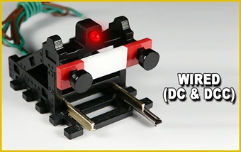 HO/OO Scale Buffer Stop with Lights - DC, DCC, Wired