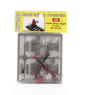 OO Scale laser cut buffer stop kit with light