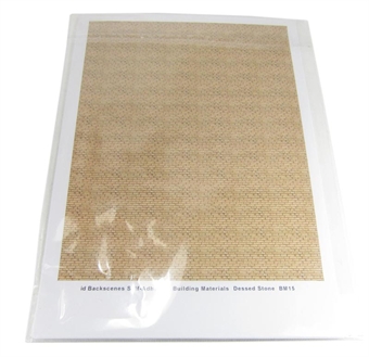Self Adhesive Sheet - Dressed Stone 20 x 25cm x 10 sheets