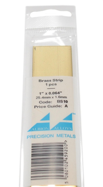 Brass Strip 1 X 64Th Per 5