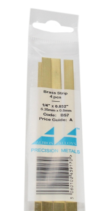 Brass Strip 1/4" X 32Th Per 5