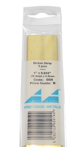 Brass Strip 1" X 32Th Per 5