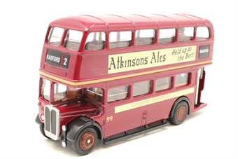 AEC RT bus, maroon/cream, route 2 Radford - Coventry Transport