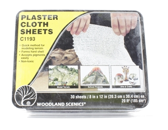Plaster cloth - 12" x 8" sheets - pack of 30
