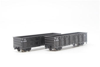 Set of two gondala wagons, type AK & AT of the China Railway