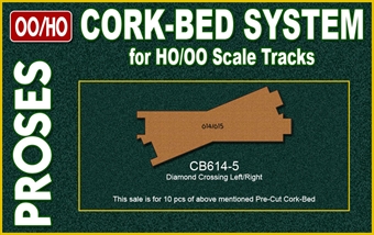 10 X Pre Cut Cork Bed for R614 615 Cross Tracks