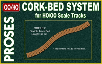 10 X Pre cut Cork Bed for Flexi Tracks