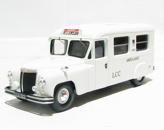Daimler 1949 ambulance in L.C.C. white