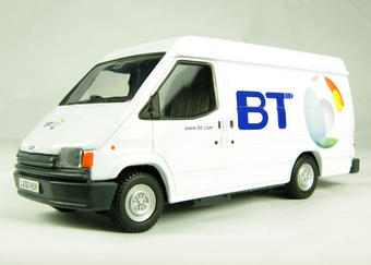 Ford transit van "BT" white livery