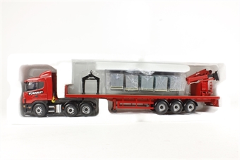 Scania Dropside Crane Trailer & Load Marley Building Materials Ltd