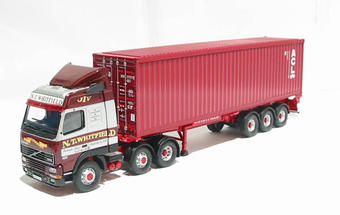 Volvo FH globetrotter Skeletal trailer & container "N.T.Whitfield Transport Ltd" Stockton