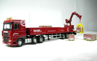 DAF XF crane trailer & palletised load "Marshalls Plc. Elland, West Yorkshire, England