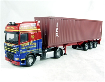 DAF XF Super Space Cab with Skeletal Trailer & Container "Peter Wood Haulage"