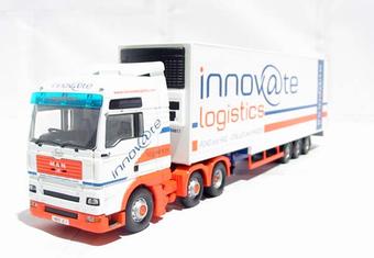 MAN TGA XXL step frame fridge trailer "Innovate Logistics"