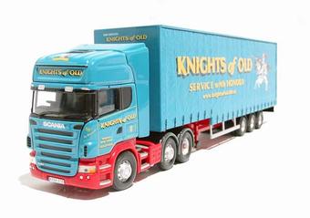 Scania R series, step frame curtainside trailer "Knights of Old"