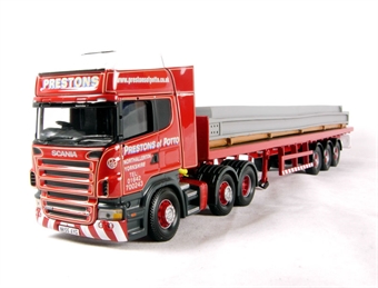Scania R series flatbed trailer/load "Prestons Of Potto"