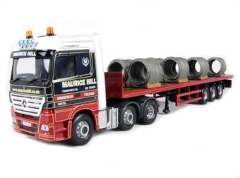 Mercedes-Benz Actros flatbed trailer/load "Maurice Hill Transport Ltd" - Limited Edition