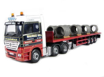 Mercedes-Benz Actros flatbed trailer/load "Maurice Hill Transport Ltd"