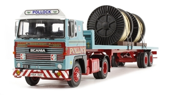 Scania 111 2 Axle Flatbed Trailer & Load "Pollock (Scotrans) LTD, Bathgate, Scotland"