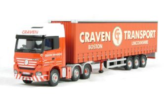Mercedes-Benz Actros Curtainside in 'Craven Transport' livery of Boston, Lincolnshire - "Roadscene" range