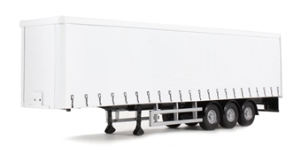 Tri Axle Curtainside Trailer with Bars in white