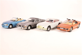 James Bond 4-Car Set - Aston Martin DB5, Lotus Esprit Turtbo, Aston Martin V8 and BMW Z3