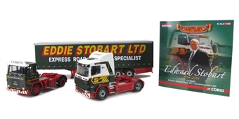 Edward Stobart 1954-2011 Commemorative Set (Scania 4 Series with Curtainside and Scania 111 Tractor Unit)