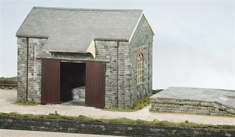 "Craftsman" kit - stone goods shed with crane
