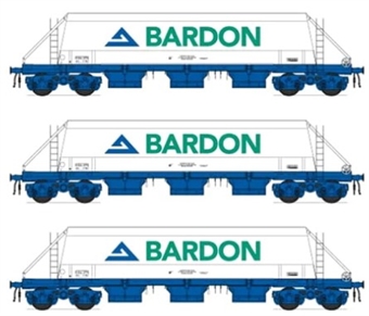 JGA/ PHA hopper wagons in Bardon white & blue - pack of 3