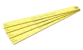 4x Laser-Cut conversion rulers (Imperial)