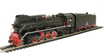 JS Class 2-8-2 steam locomotive "Shanghai" #8384 in black & red livery (DCC ready)