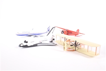 '100 Years of Flight' - Four-piece Set (Wright Flyer, Lockheed Vega, Boeing 747-400 and Space Shuttle