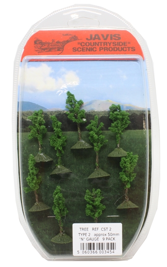 Countryside trees - 50mm - pack of nine
