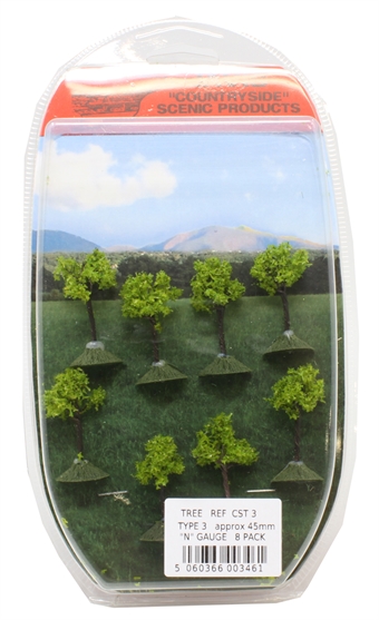 Countryside trees - 45mm - pack of eight