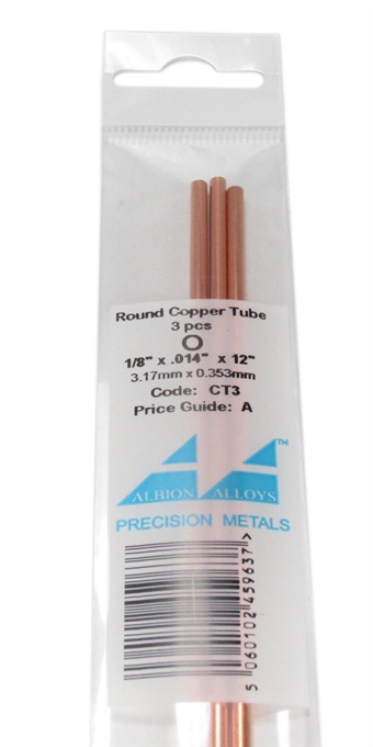 Copper Tube 1/8" Per 5